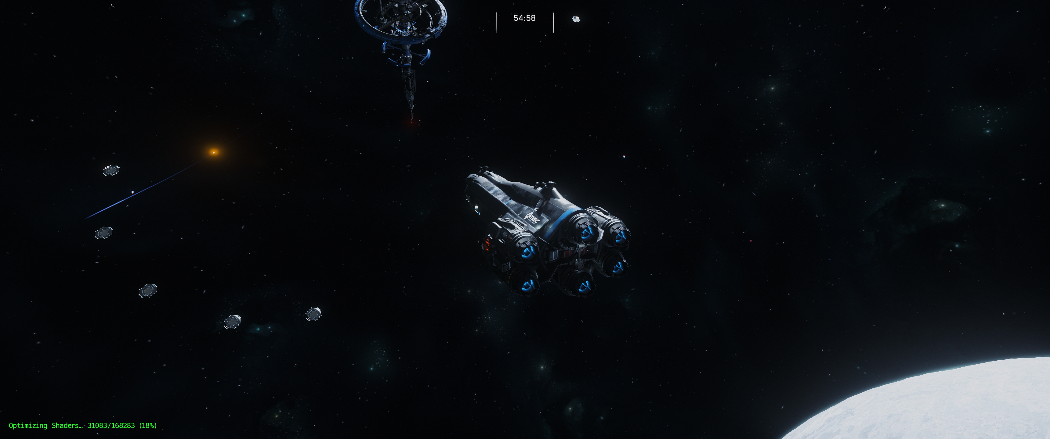 Tactical overlay layered on top of Star Citizen in-game